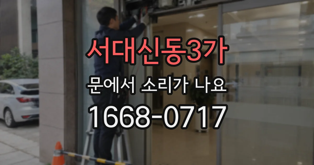 서대신동3가 문에서 소리가 나요