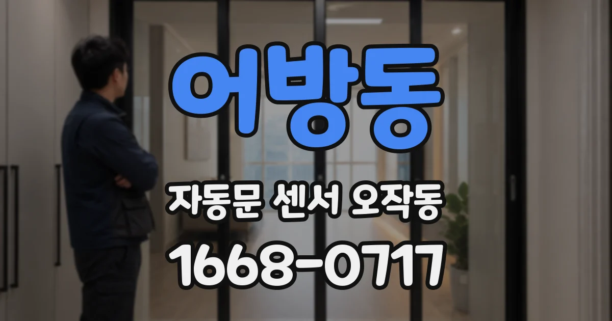 어방동 자동문 센서 오작동