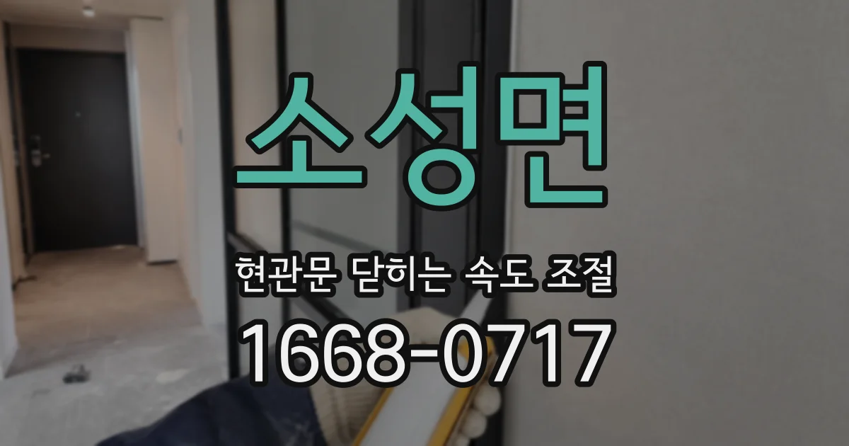 소성면 현관문 닫히는 속도 조절