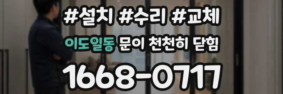 이도일동 문이 천천히 닫힘