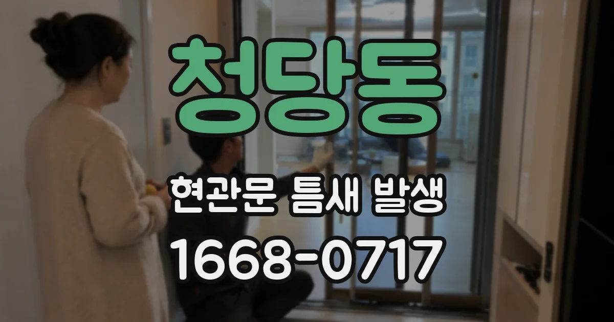 청당동 현관문 틈새 발생