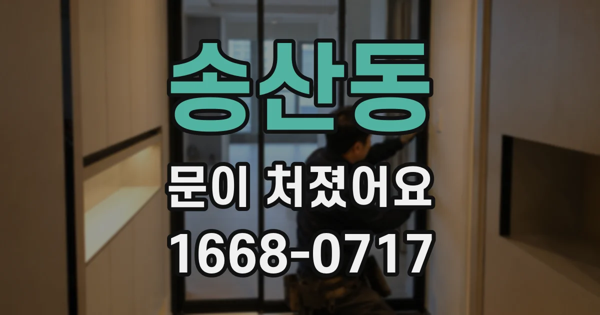 송산동 문이 처졌어요