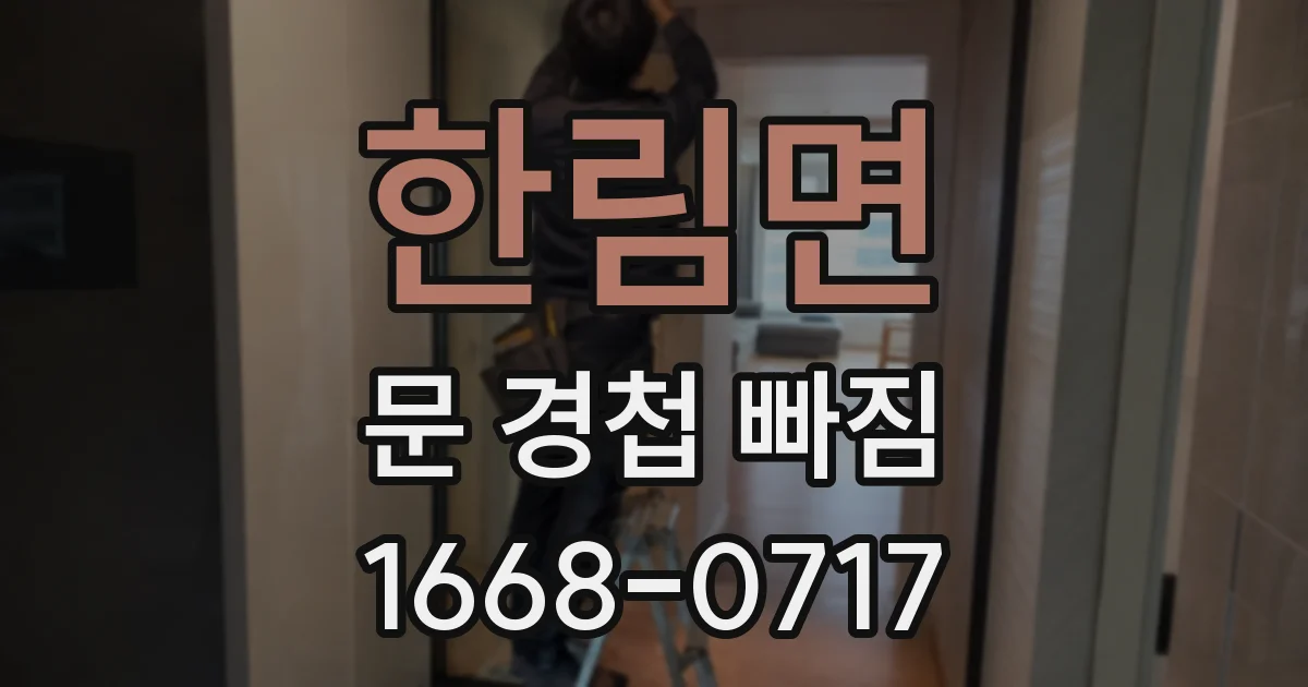 한림면 문 경첩 빠짐