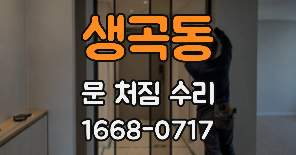 생곡동 문 처짐 수리
