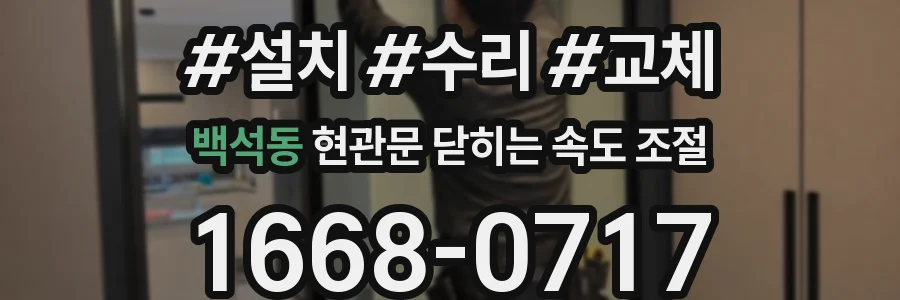 백석동 현관문 닫히는 속도 조절