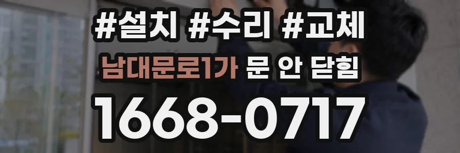 남대문로1가 문 안 닫힘