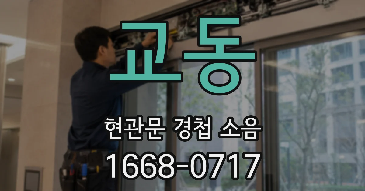 교동 현관문 경첩 소음