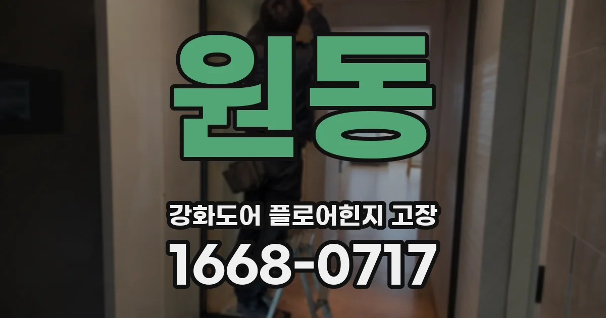 원동 강화도어 플로어힌지 고장