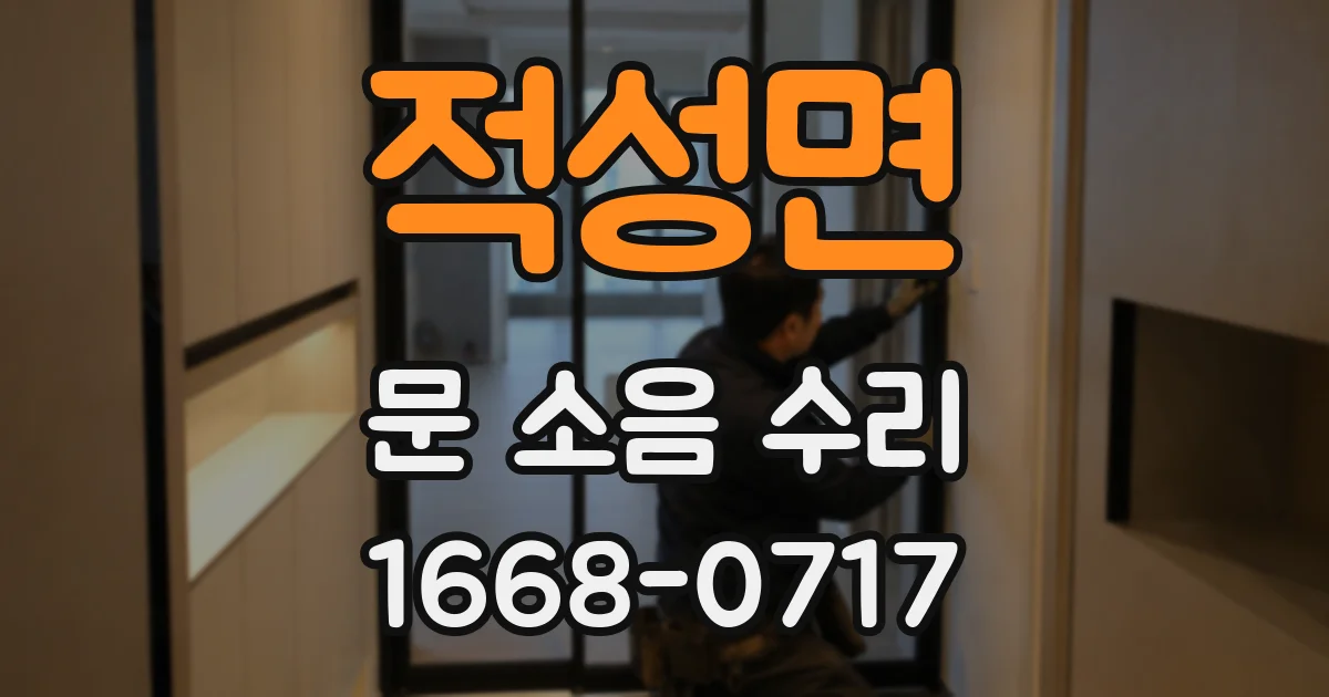적성면 문 소음 수리