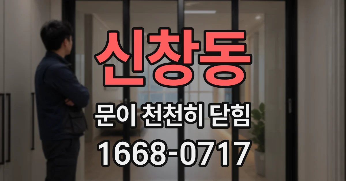 신창동 문이 천천히 닫힘