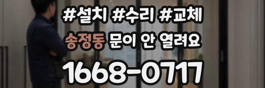 송정동 문이 안 열려요