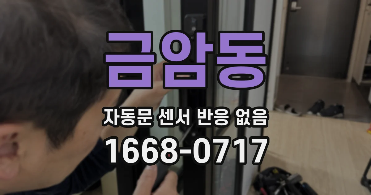 금암동 자동문 센서 반응 없음