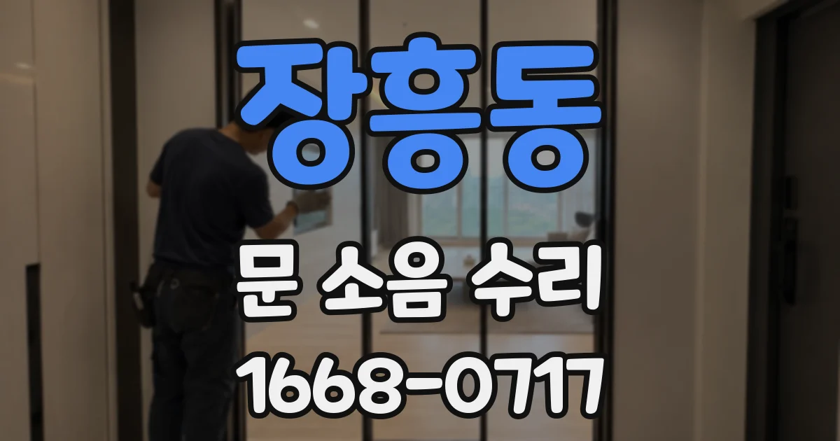 장흥동 문 소음 수리