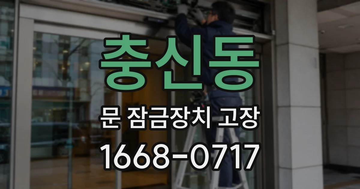 충신동 문 잠금장치 고장