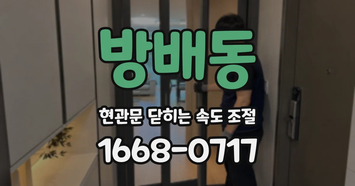 방배동 현관문 닫히는 속도 조절