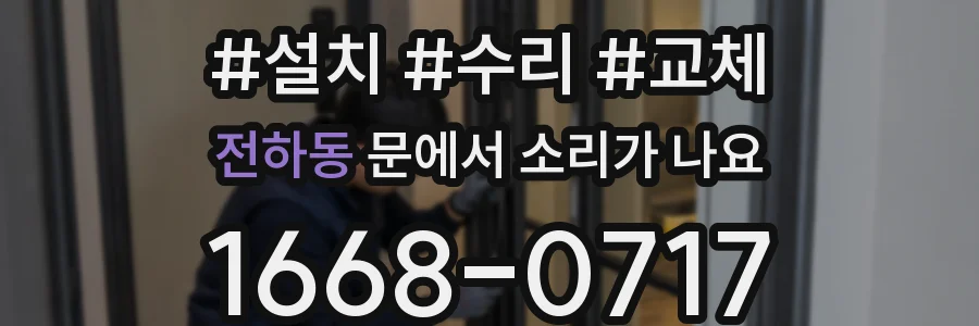 전하동 문에서 소리가 나요