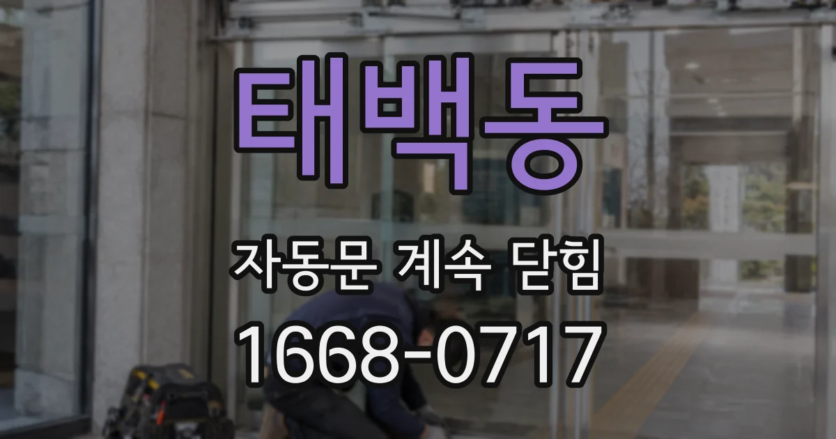 태백동 자동문 계속 닫힘