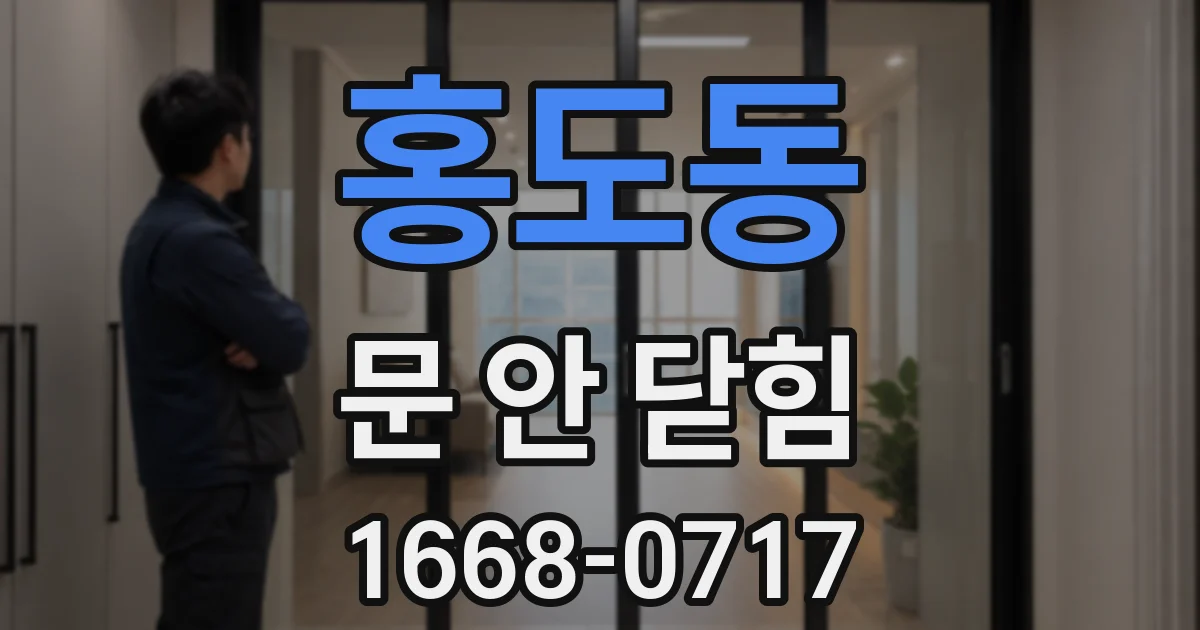 홍도동 문 안 닫힘