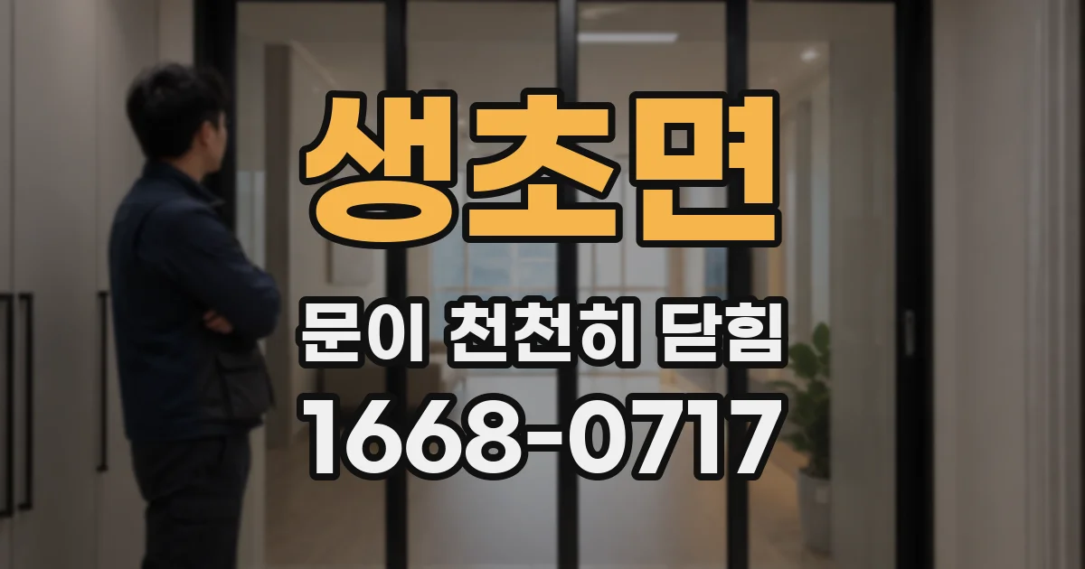 생초면 문이 천천히 닫힘