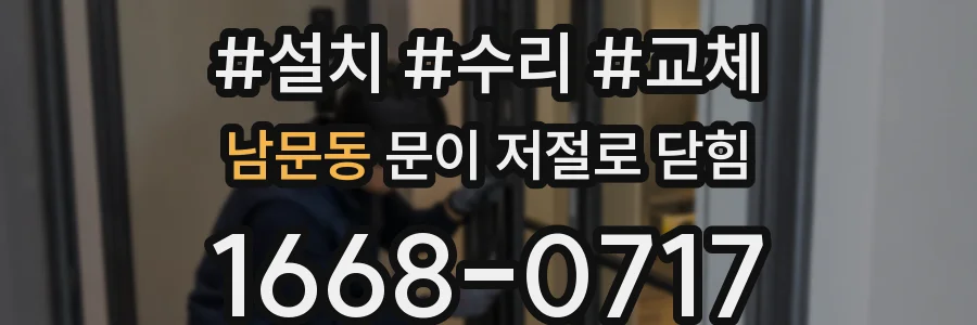 남문동 문이 저절로 닫힘
