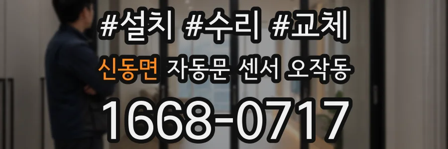 신동면 자동문 센서 오작동