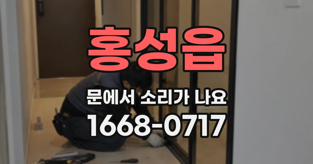 홍성읍 문에서 소리가 나요