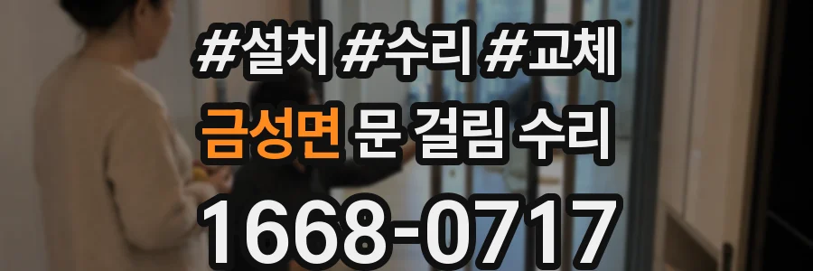 금성면 문 걸림 수리