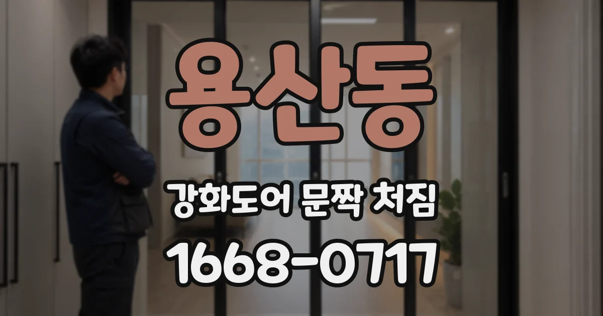 용산동 강화도어 문짝 처짐