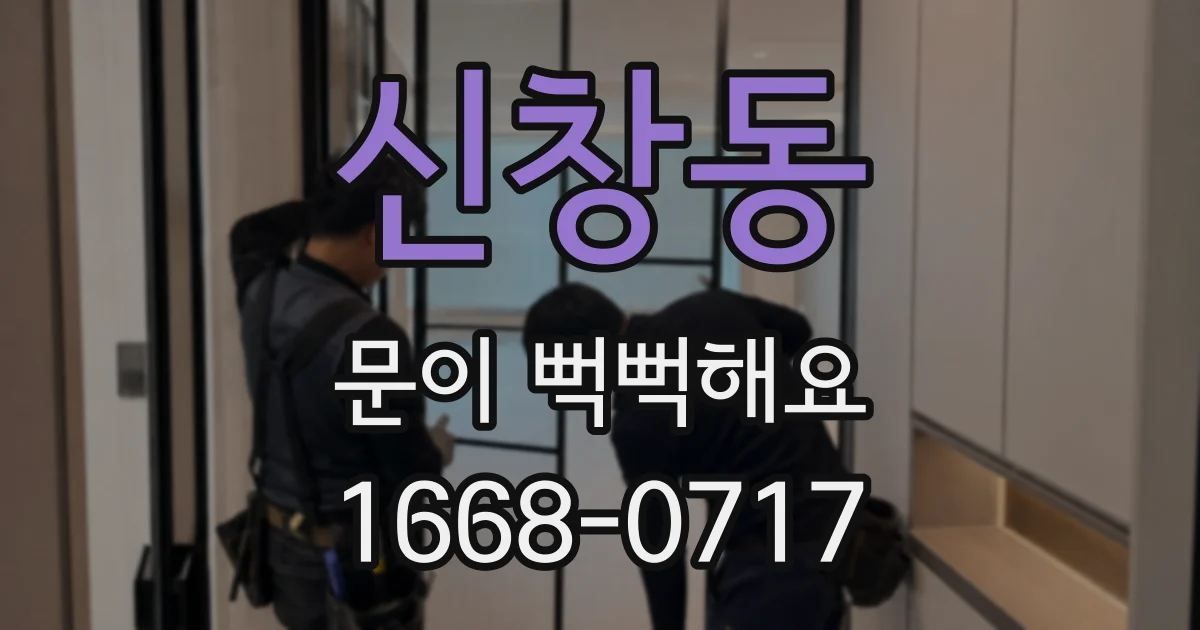 신창동 문이 뻑뻑해요