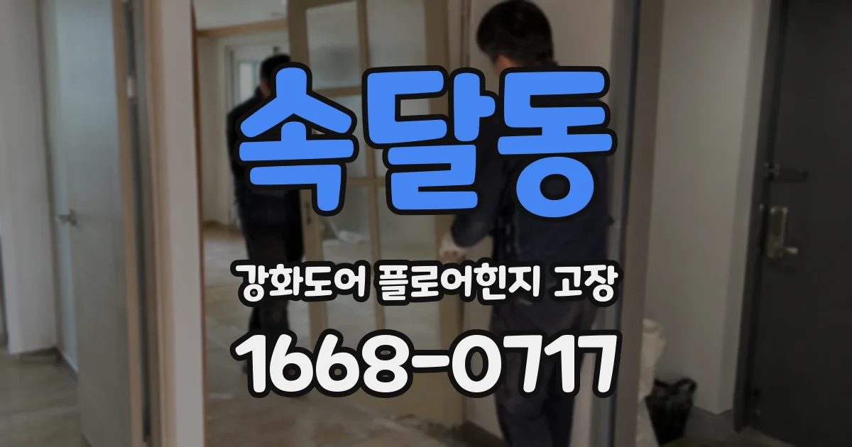 속달동 강화도어 플로어힌지 고장