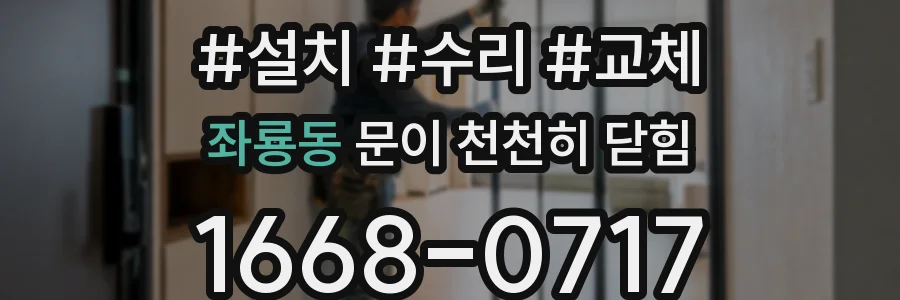 좌룡동 문이 천천히 닫힘