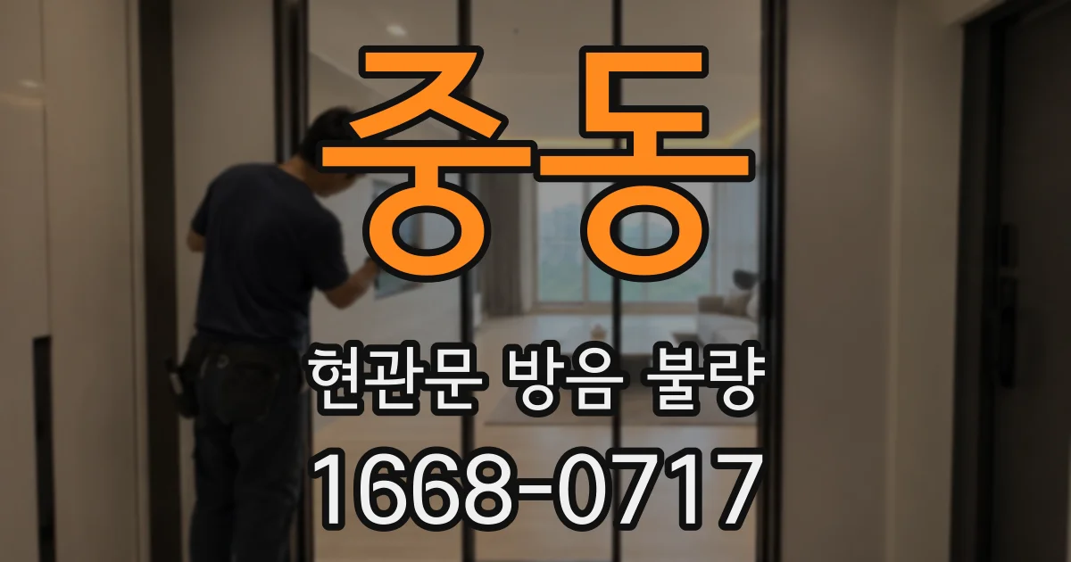 중동 현관문 방음 불량