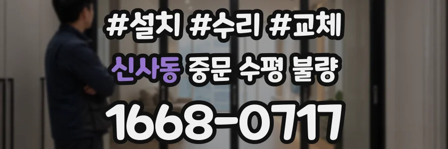 신사동 중문 수평 불량