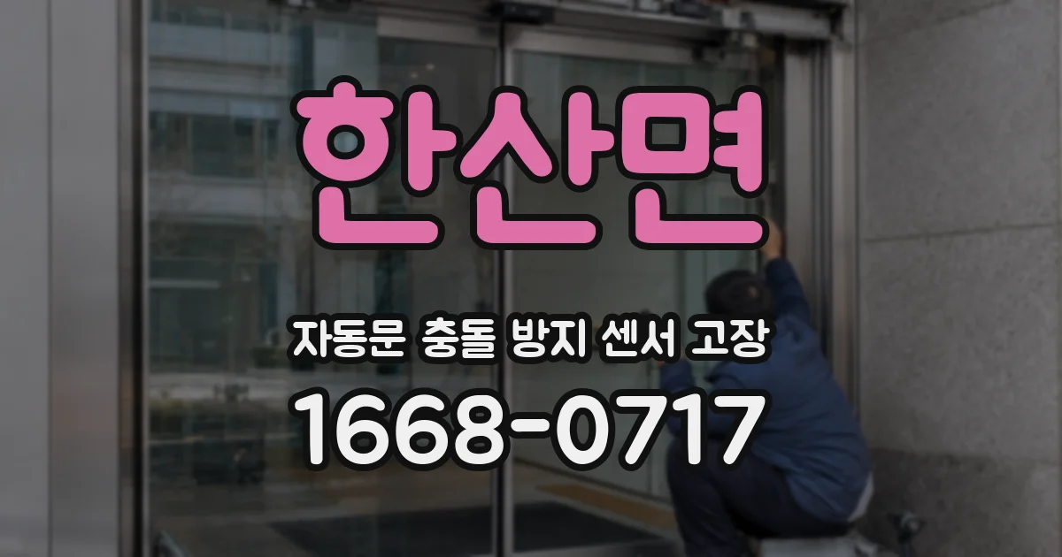 한산면 자동문 충돌 방지 센서 고장