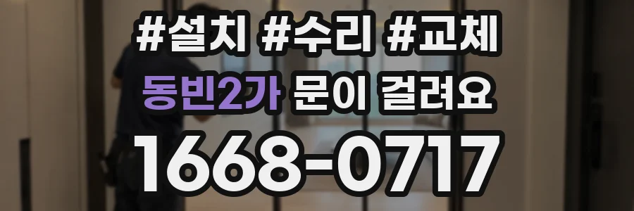 동빈2가 문이 걸려요