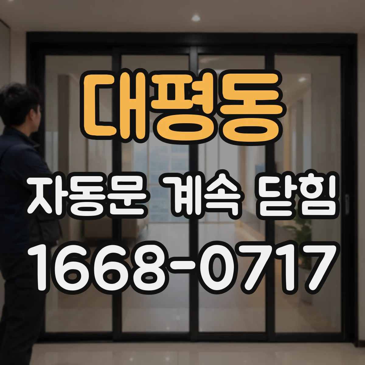 대평동 자동문 계속 닫힘