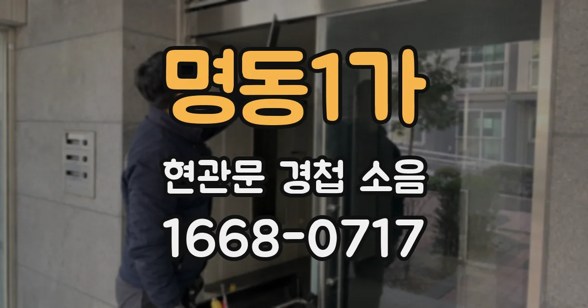 명동1가 현관문 경첩 소음