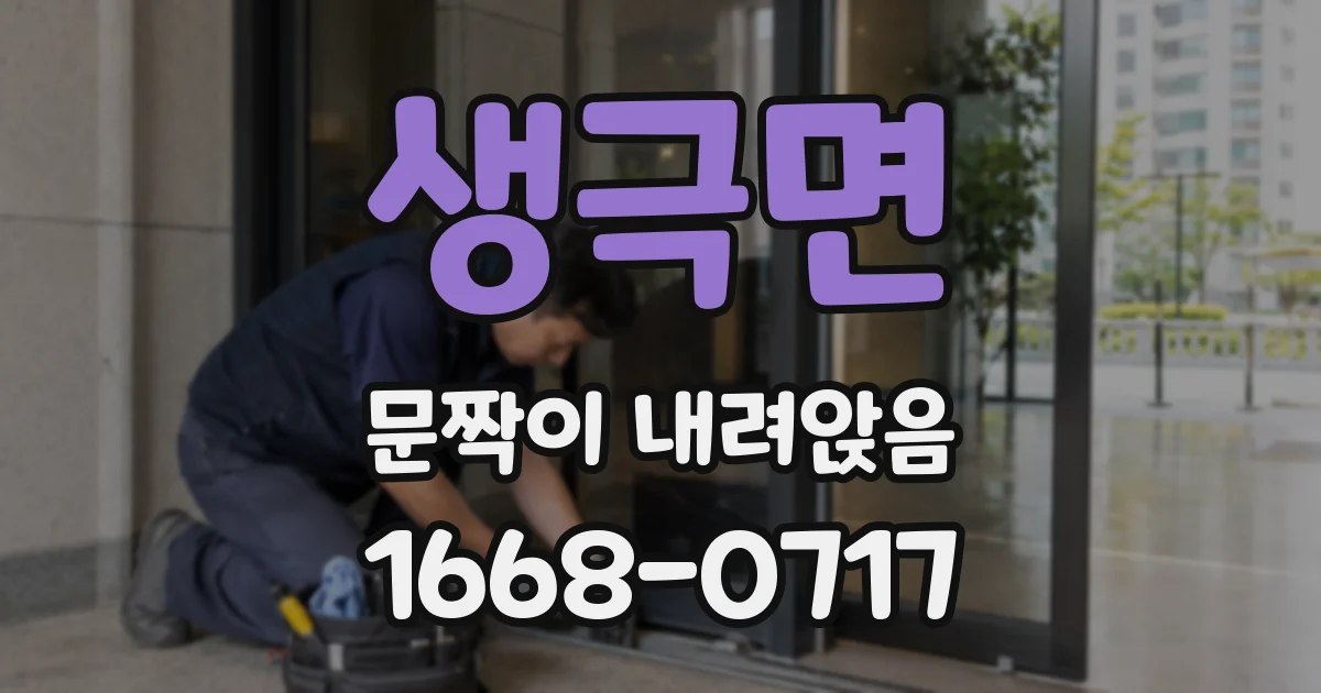 생극면 문짝이 내려앉음