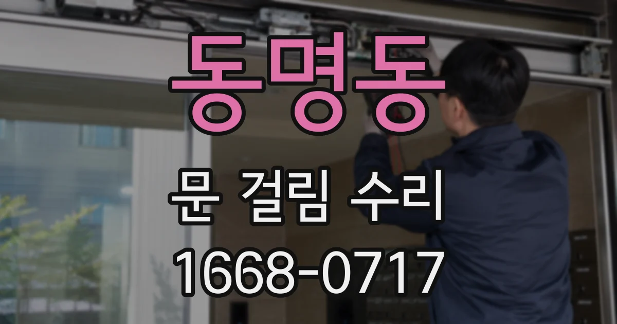 동명동 문 걸림 수리