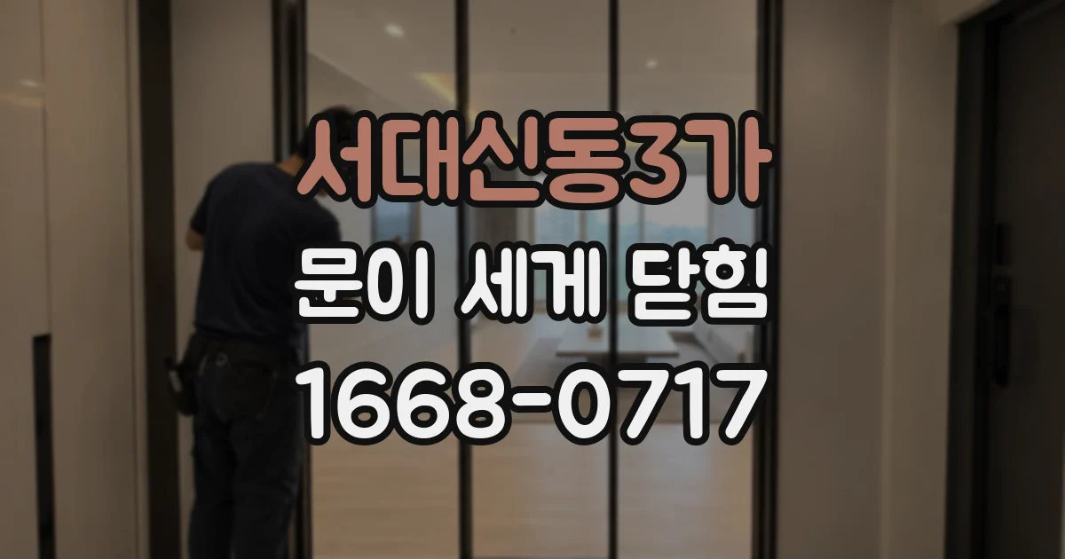 서대신동3가 문이 세게 닫힘