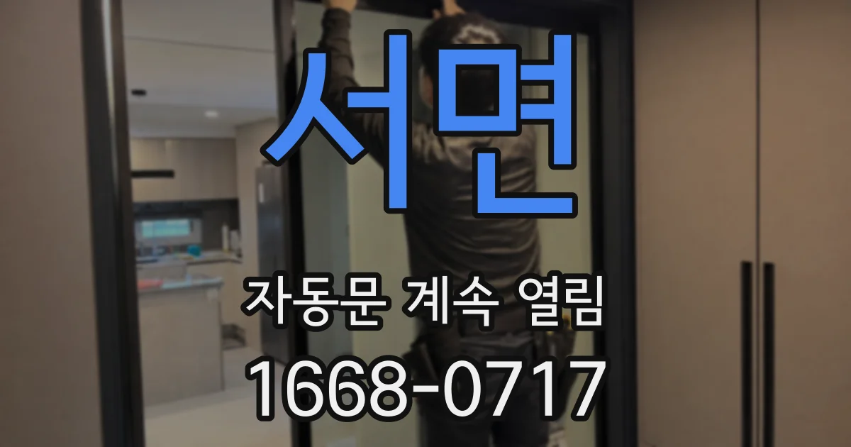 서면 자동문 계속 열림
