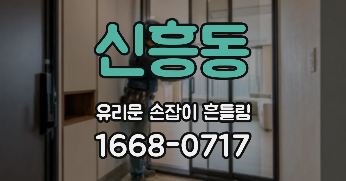 신흥동 유리문 손잡이 흔들림