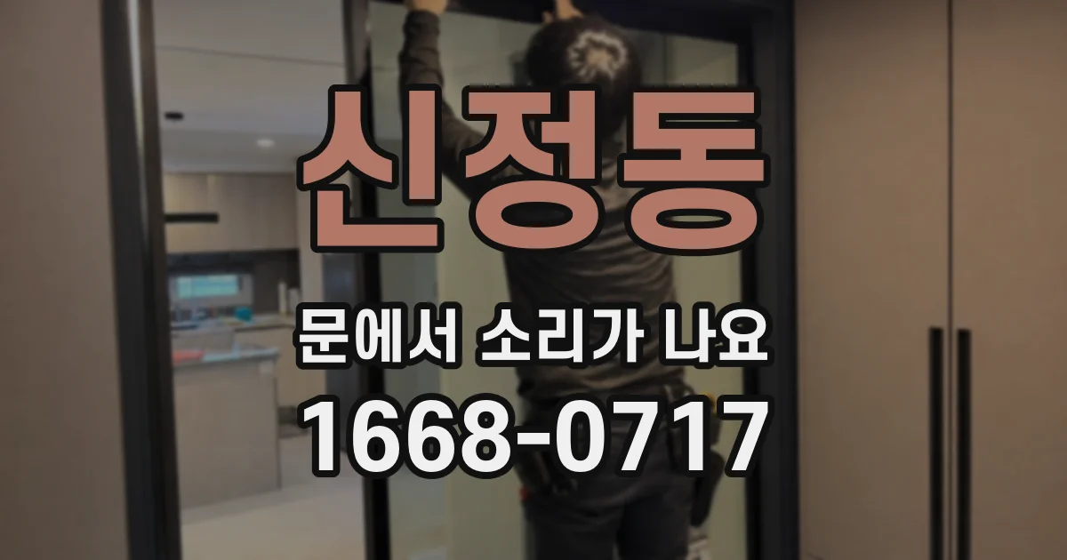 신정동 문에서 소리가 나요