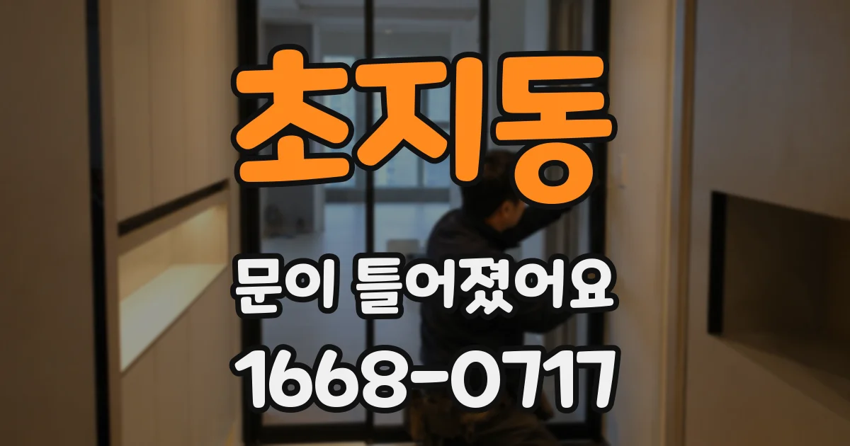 초지동 문이 틀어졌어요