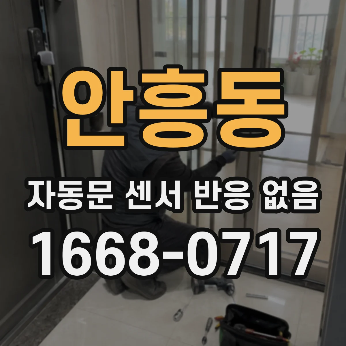 안흥동 자동문 센서 반응 없음