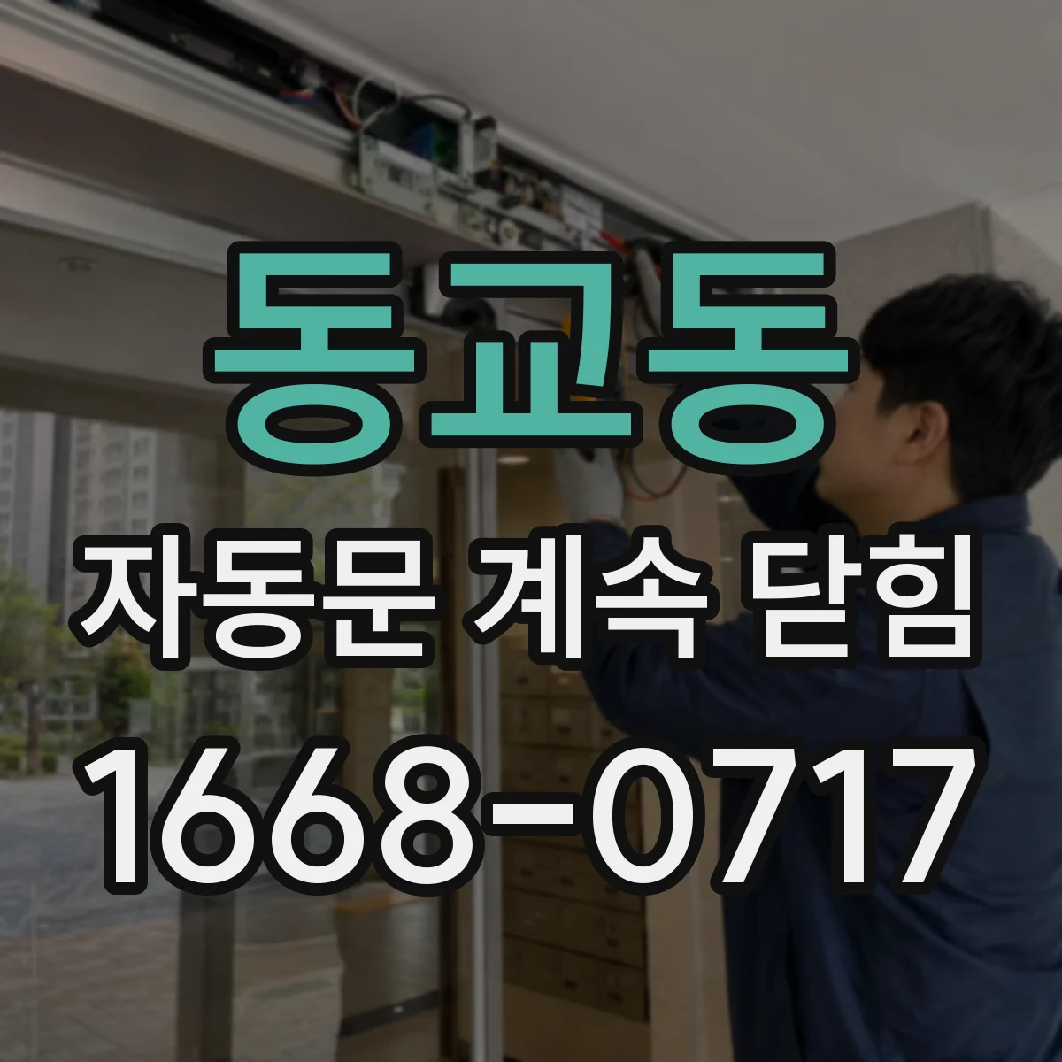 동교동 자동문 계속 닫힘