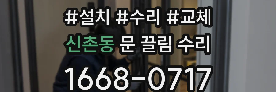 신촌동 문 끌림 수리