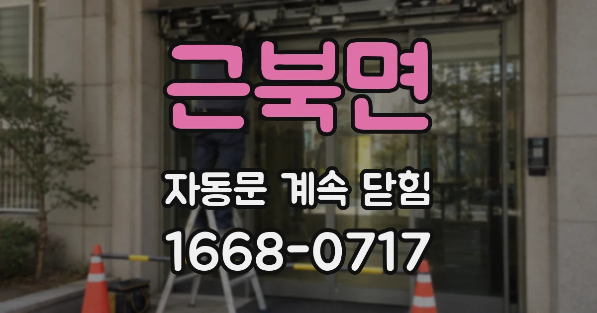 근북면 자동문 계속 닫힘