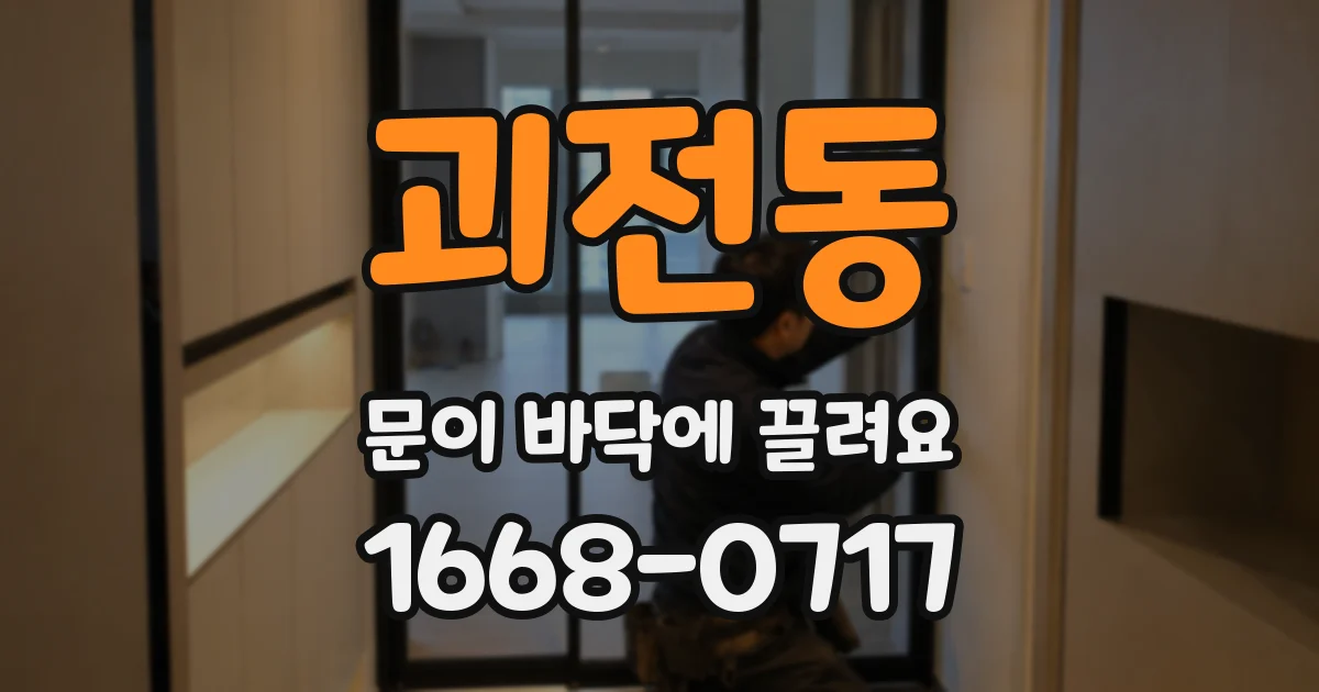 괴전동 문이 바닥에 끌려요