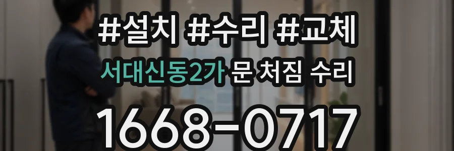 서대신동2가 문 처짐 수리